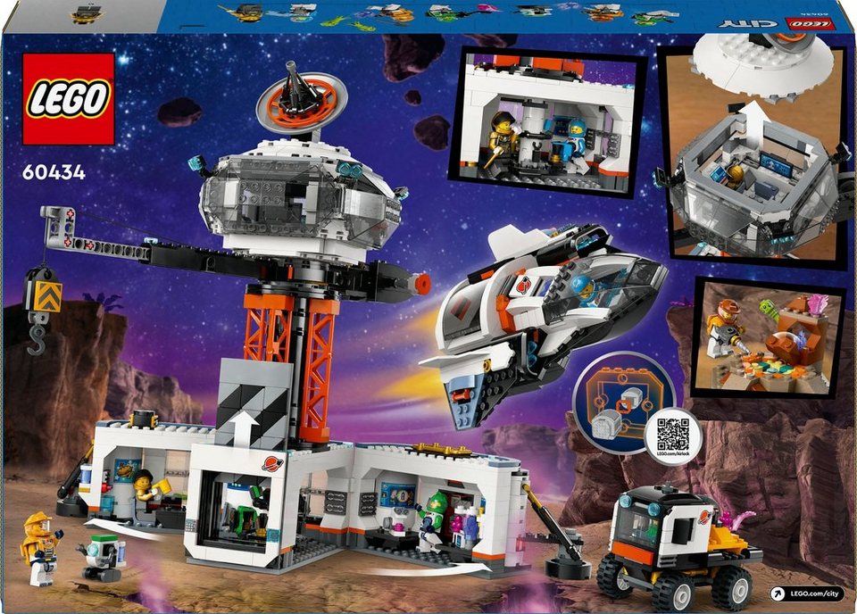 LEGO® Raumbasis mit Startrampe (60434), LEGO City Konstruktionsspielsteine, (1422 St), Made in Europe