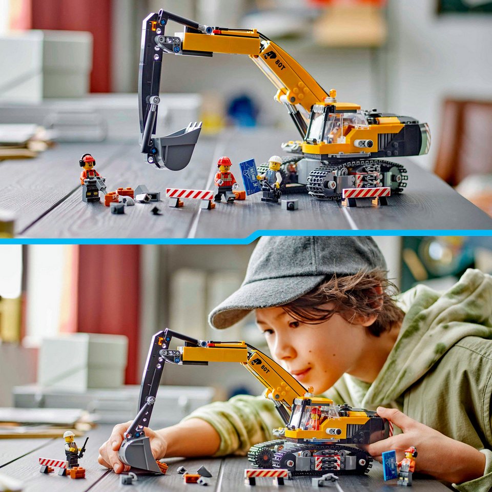 LEGO® Raupenbagger (60420), LEGO City Konstruktionsspielsteine, (633 St), Made in Europe