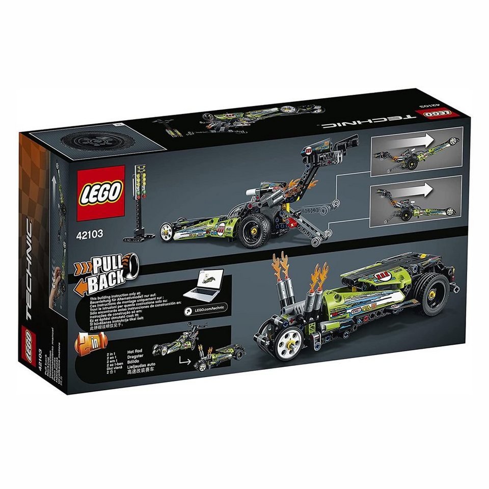 LEGO® Rennauto und Hot Rod 2 in 1 Set LEGO ® Technic Dragster 42103 Spielbausteine