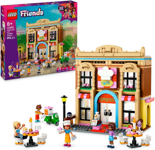 LEGO® Restaurant und Kochschule (42655), LEGO Friends Konstruktionsspielsteine, (896 St), Made in Europe