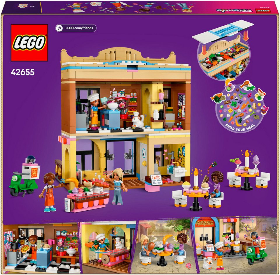 LEGO® Restaurant und Kochschule (42655), LEGO Friends Konstruktionsspielsteine, (896 St), Made in Europe