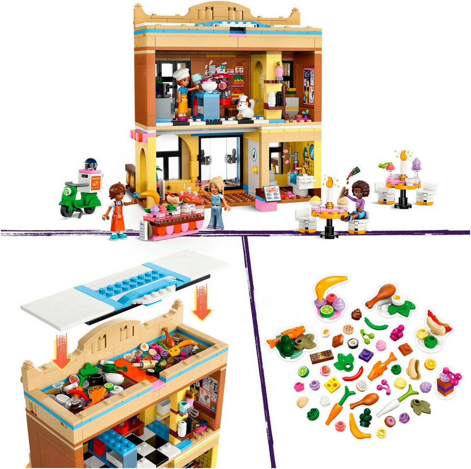 LEGO® Restaurant und Kochschule (42655), LEGO Friends Konstruktionsspielsteine, (896 St), Made in Europe