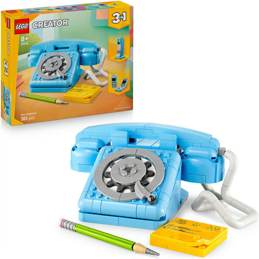 LEGO® Retro-Telefon (31174), LEGO LEGO Creator Konstruktionsspielsteine, (383 St), Made in Europe