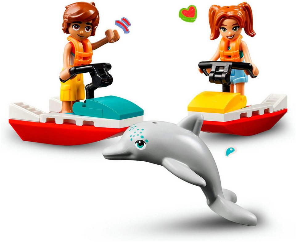 LEGO® Rettungsschwimmer Aussichtsturm mit Jetskis (42623), LEGO Friends Konstruktionsspielsteine, (84 St), Made in Europe