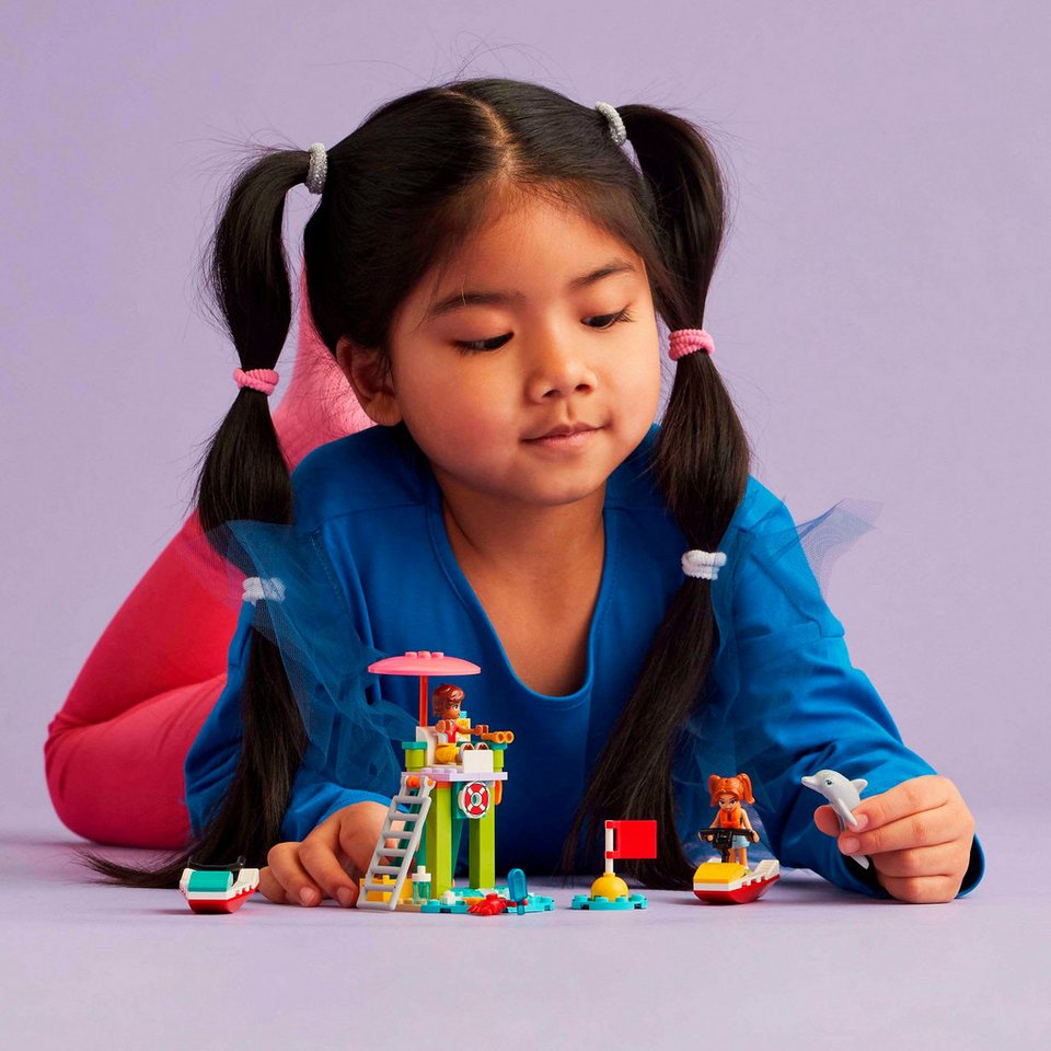 LEGO® Rettungsschwimmer Aussichtsturm mit Jetskis (42623), LEGO Friends Konstruktionsspielsteine, (84 St), Made in Europe