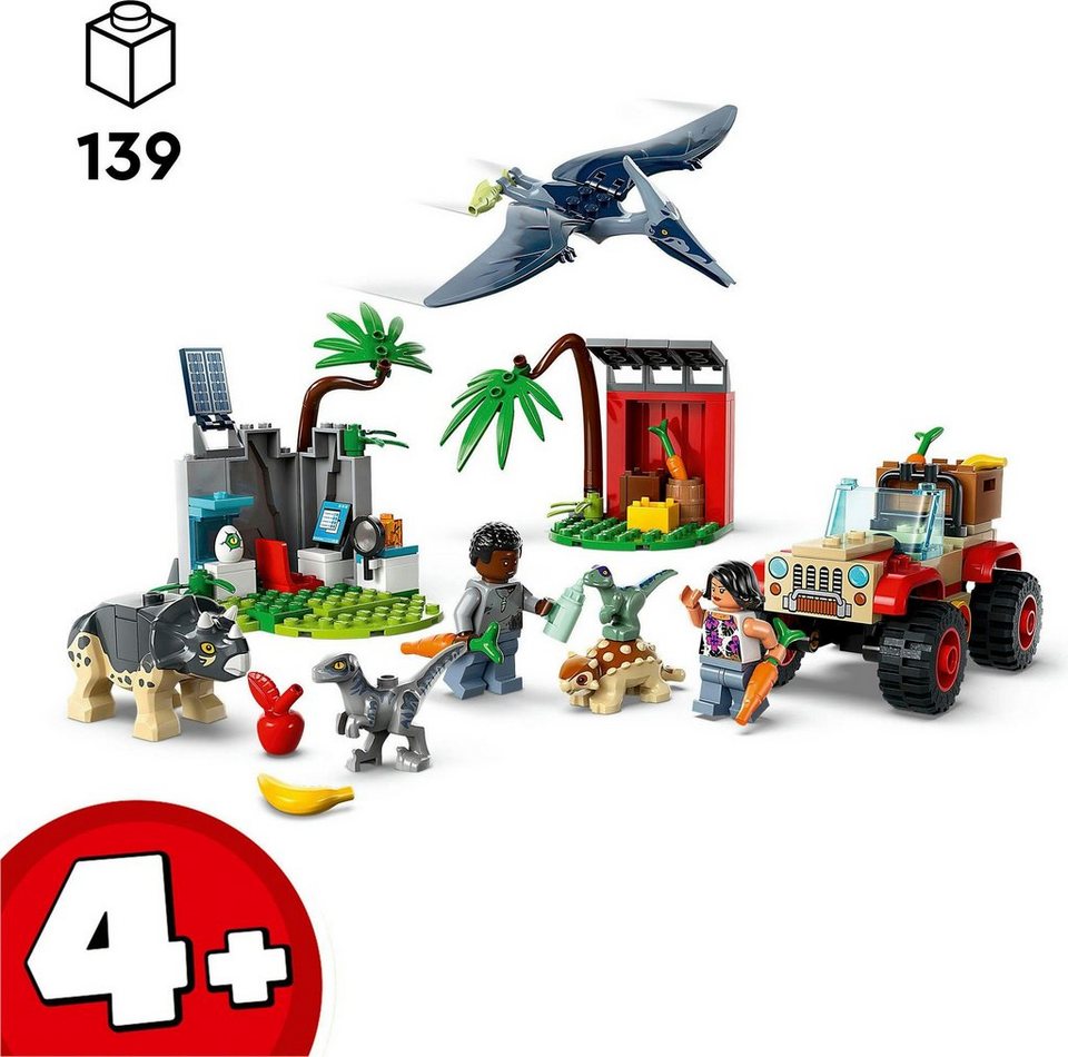 LEGO® Rettungszentrum für Baby-Dinos (76963), LEGO Jurassic World Konstruktionsspielsteine, (139 St), Made in Europe