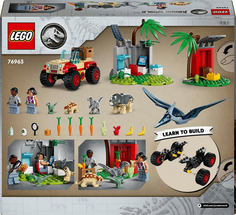 LEGO® Rettungszentrum für Baby-Dinos (76963), LEGO Jurassic World Konstruktionsspielsteine, (139 St), Made in Europe