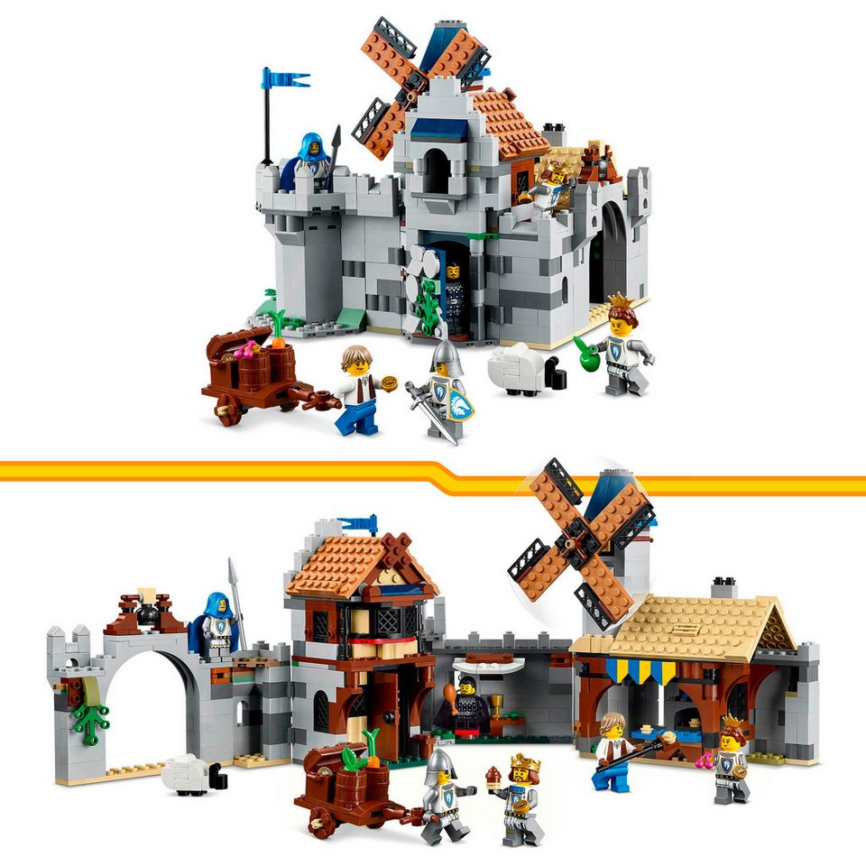LEGO® Ritterburg im Mittelalter (31168), LEGO LEGO Creator Konstruktionsspielsteine, (1371 St), Made in Europe
