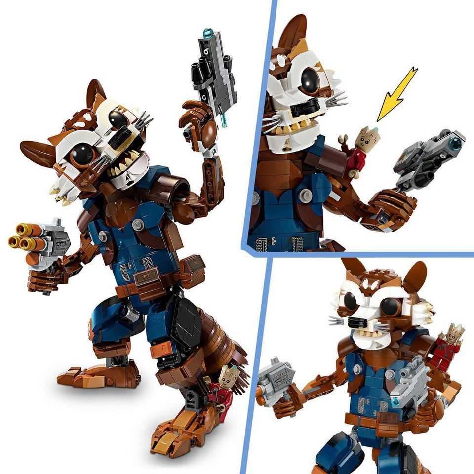 LEGO® Rocket & Baby Groot (76282), LEGO Super Heroes Konstruktionsspielsteine, (566 St), Made in Europe