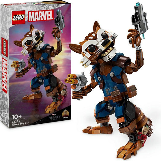LEGO® Rocket & Baby Groot (76282), LEGO Super Heroes Konstruktionsspielsteine, (566 St), Made in Europe
