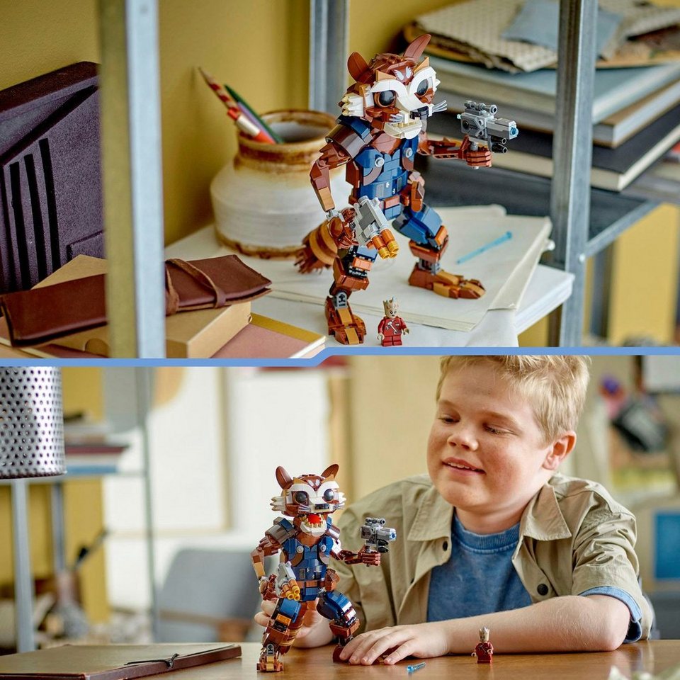 LEGO® Rocket & Baby Groot (76282), LEGO Super Heroes Konstruktionsspielsteine, (566 St), Made in Europe