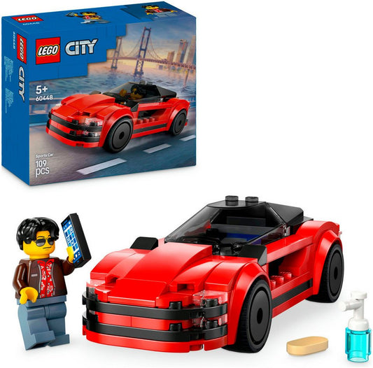 LEGO® Roter Sportwagen (60448), LEGO City Konstruktionsspielsteine, (109 St), Made in Europe