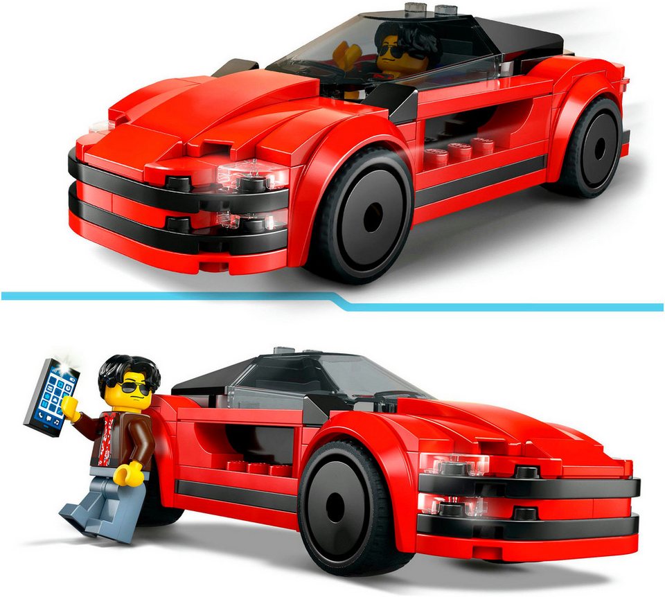 LEGO® Roter Sportwagen (60448), LEGO City Konstruktionsspielsteine, (109 St), Made in Europe