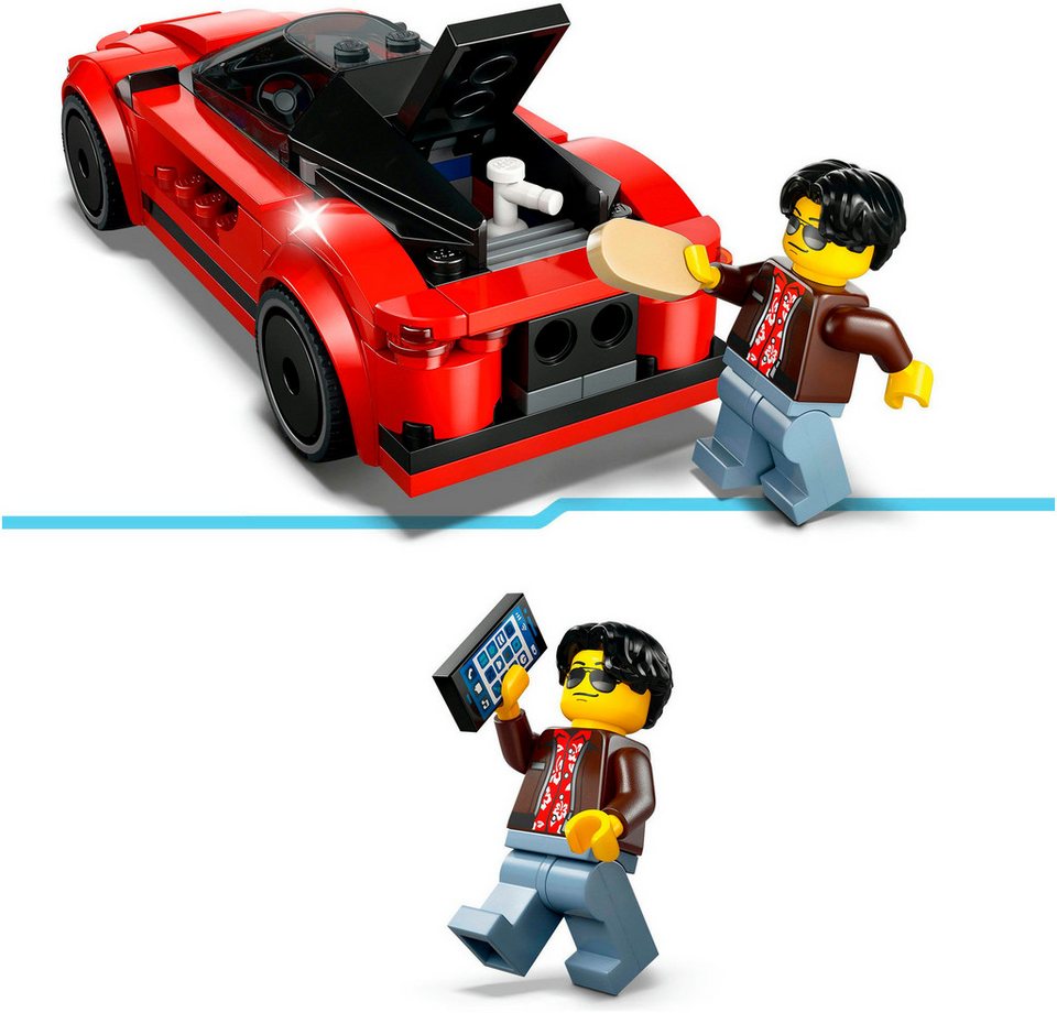 LEGO® Roter Sportwagen (60448), LEGO City Konstruktionsspielsteine, (109 St), Made in Europe