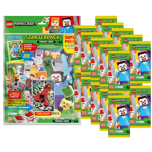 LEGO® Sammelkarte LEGO Minecraft Serie 1 Trading Cards - 1 Starter + 20 Booster