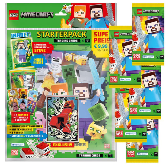 LEGO® Sammelkarte LEGO Minecraft Serie 1 Trading Cards - 1 Starter + 5 Booster