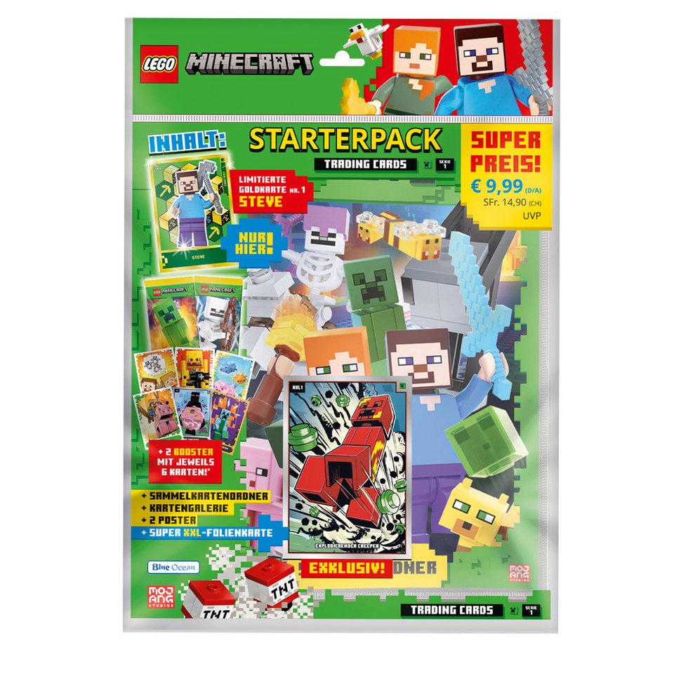 LEGO® Sammelkarte LEGO Minecraft Serie 1 Trading Cards - 1 Starter + 5 Booster
