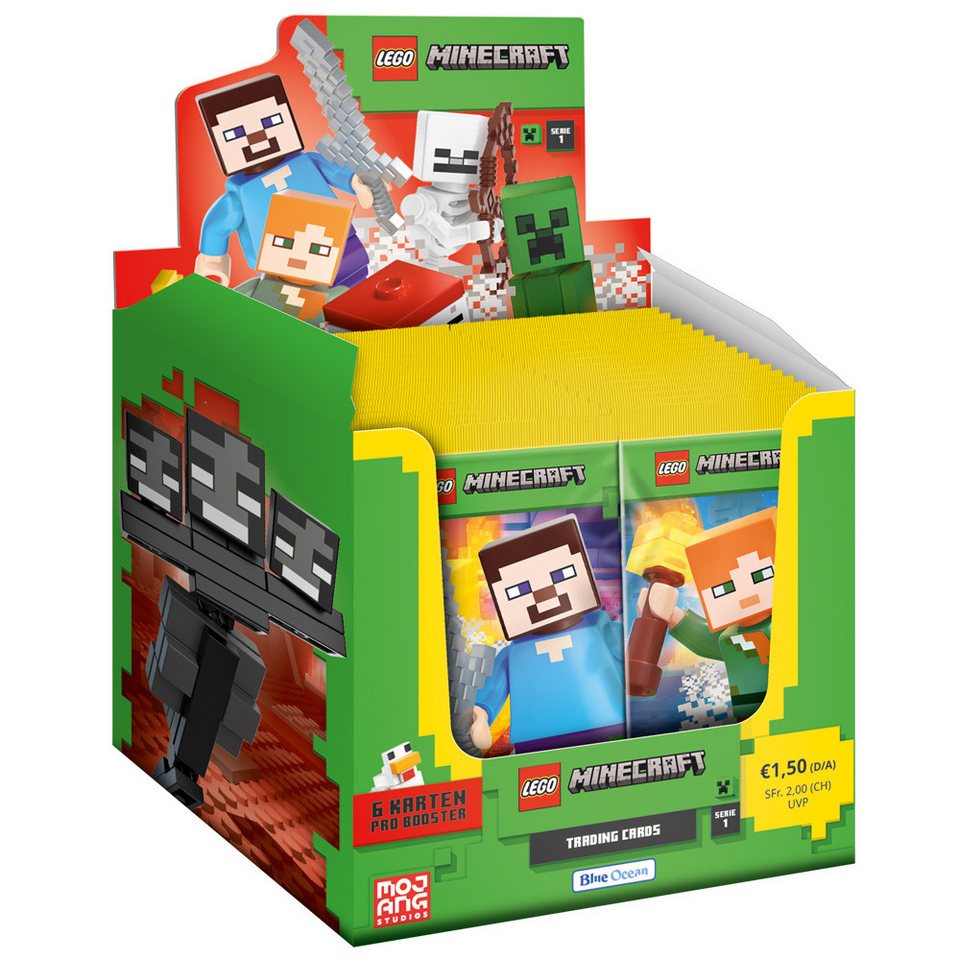 LEGO® Sammelkarte LEGO Minecraft Serie 1 Trading Cards - 3 Display (150 Booster)