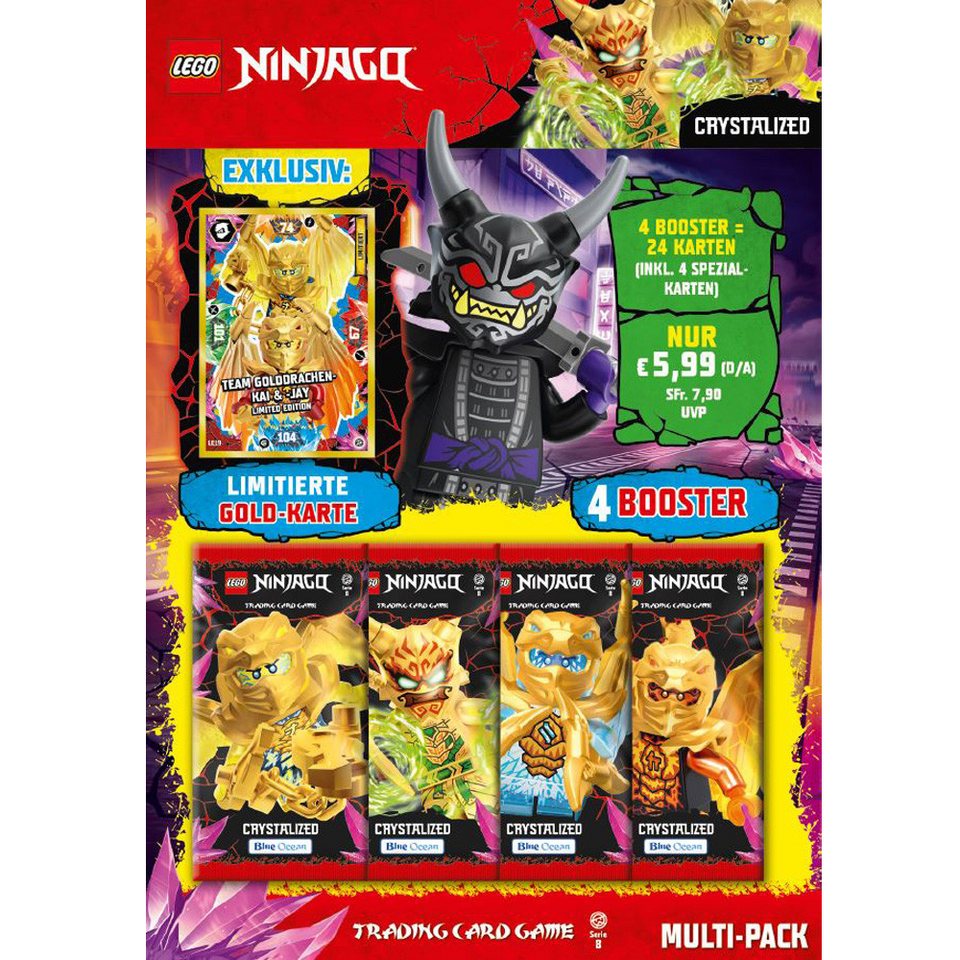 LEGO® Sammelkarte LEGO Ninjago Serie 8 Trading Cards - Alle 4 verschiedenen Multipacks