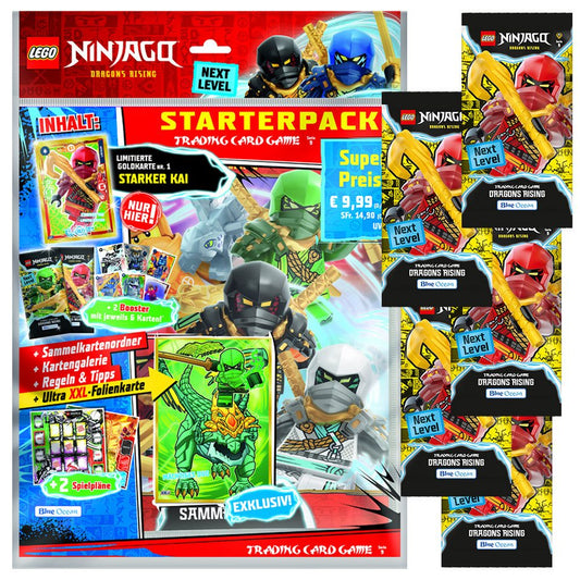 LEGO® Sammelkarte LEGO Ninjago Serie 9 NEXT LEVEL Trading Cards - 1 Starter + 5 Booster