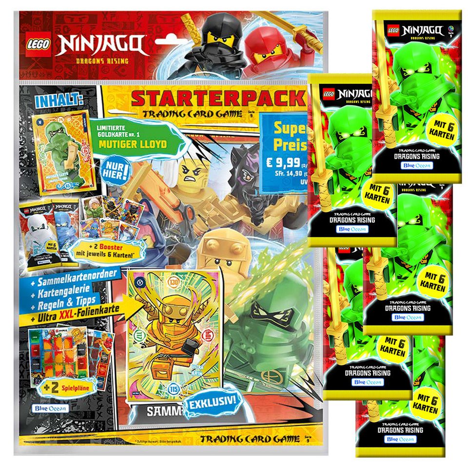 LEGO® Sammelkarte LEGO Ninjago Serie 9 Trading Cards - 1 Starter + 5 Booster