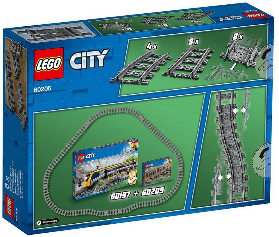 LEGO® Schienen (60205), LEGO® City Konstruktionsspielsteine, (20 St), Made in Europe