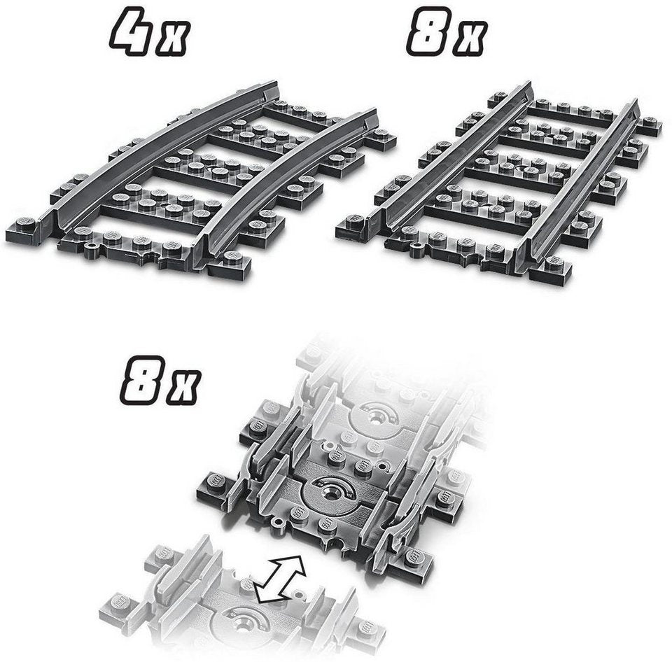 LEGO® Schienen (60205), LEGO® City Konstruktionsspielsteine, (20 St), Made in Europe