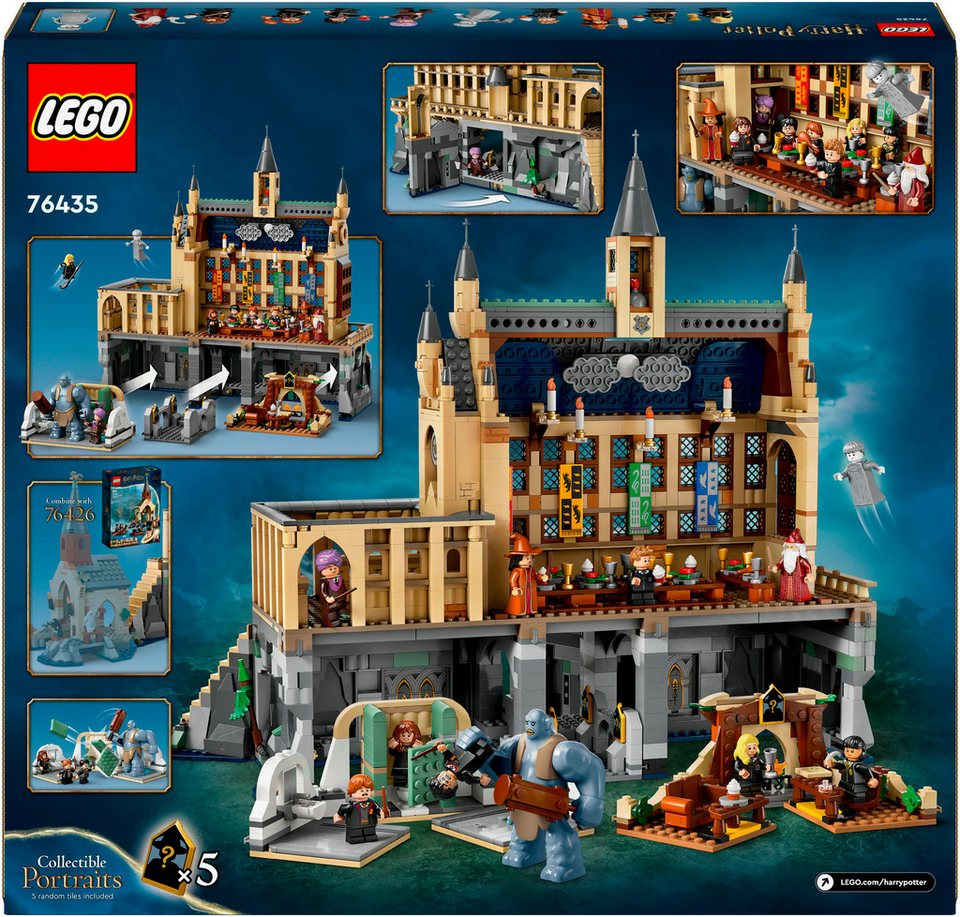 LEGO® Schloss Hogwarts™: Die Große Halle (76435), LEGO Harry Potter™ Konstruktionsspielsteine, (1732 St), Made in Europe