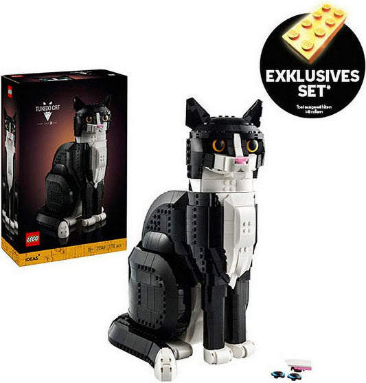 LEGO® Schwarz-weiße Katze (21349), LEGO Ideas Konstruktionsspielsteine, (1710 St), Exklusives Set; Made in Europe
