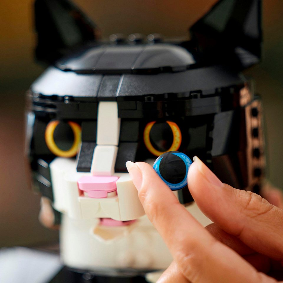 LEGO® Schwarz-weiße Katze (21349), LEGO Ideas Konstruktionsspielsteine, (1710 St), Exklusives Set; Made in Europe
