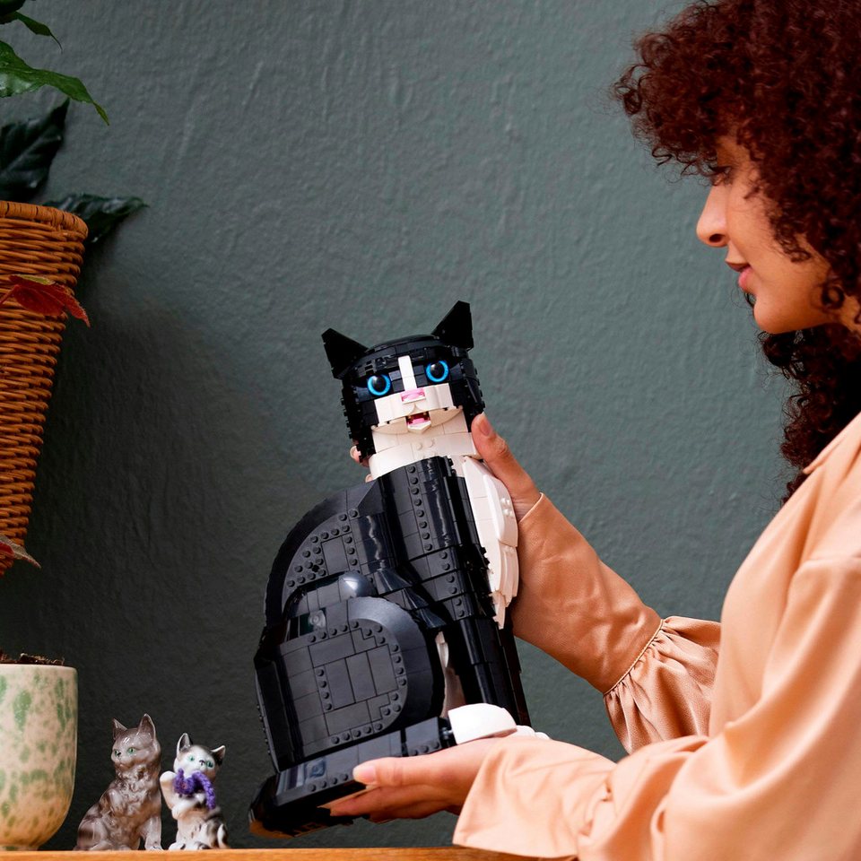 LEGO® Schwarz-weiße Katze (21349), LEGO Ideas Konstruktionsspielsteine, (1710 St), Exklusives Set; Made in Europe