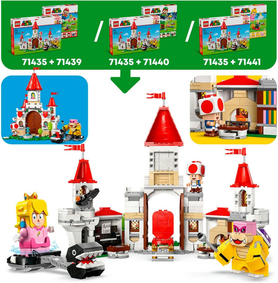 LEGO® Showdown mit Roy beim Pilz-Palast (71435), LEGO Super Mario Konstruktionsspielsteine, (738 St), Made in Europe