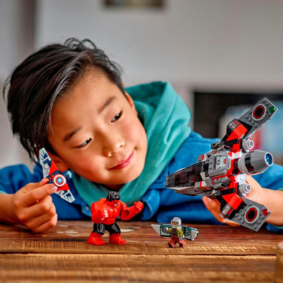 LEGO® Showdown zwischen Captain America und Red Hulk (76292) Konstruktionsspielsteine, (223 St), Made in Europe