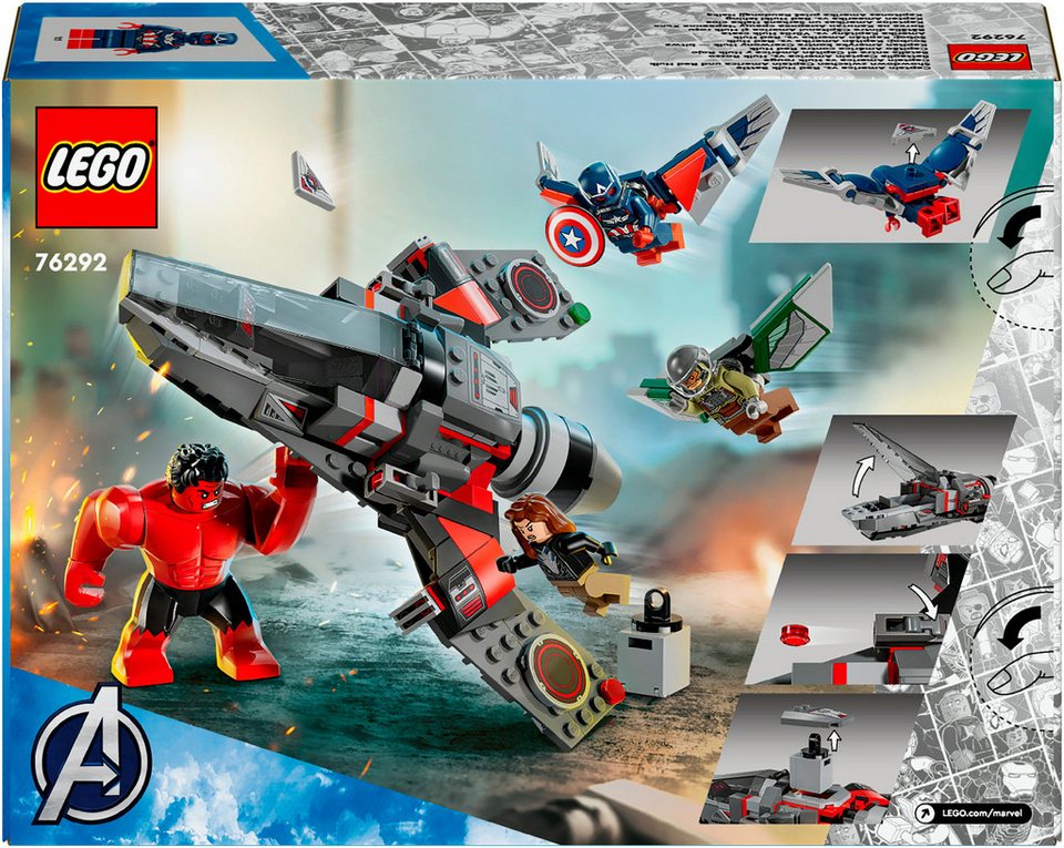 LEGO® Showdown zwischen Captain America und Red Hulk (76292) Konstruktionsspielsteine, (223 St), Made in Europe