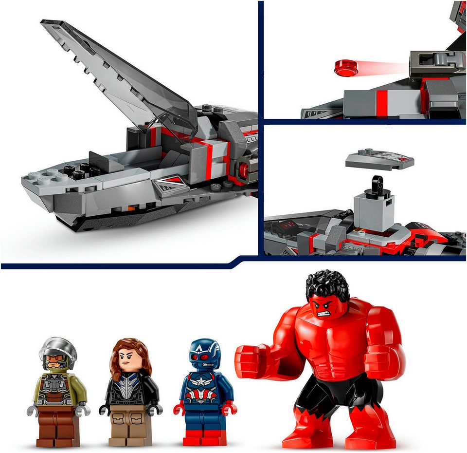LEGO® Showdown zwischen Captain America und Red Hulk (76292) Konstruktionsspielsteine, (223 St), Made in Europe