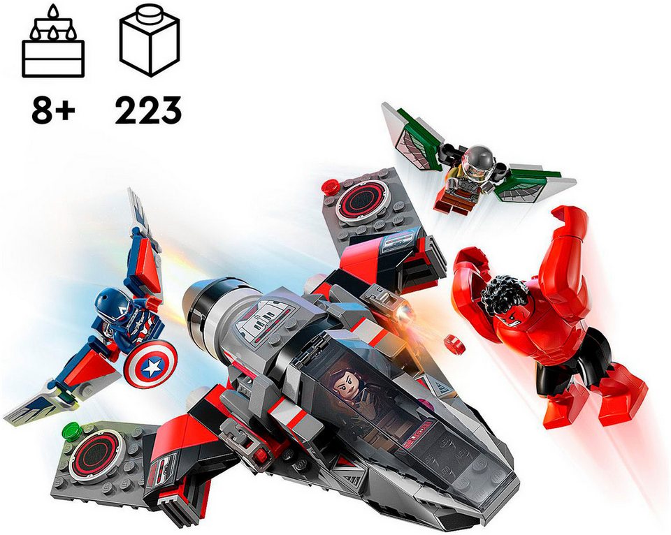 LEGO® Showdown zwischen Captain America und Red Hulk (76292) Konstruktionsspielsteine, (223 St), Made in Europe
