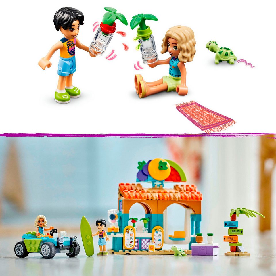 LEGO® Smoothie-Stand am Strand (42625), LEGO Friends Konstruktionsspielsteine, (213 St), Made in Europe