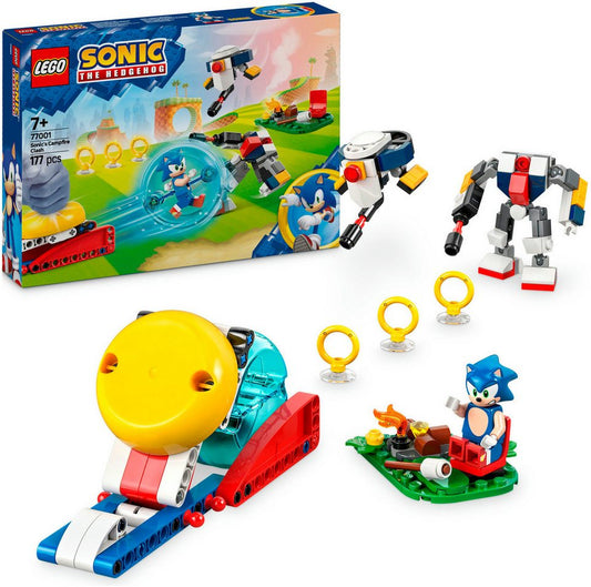 LEGO® Sonics Showdown am Lagerfeuer (77001), LEGO Sonic Konstruktionsspielsteine, (177 St), Made in Europe