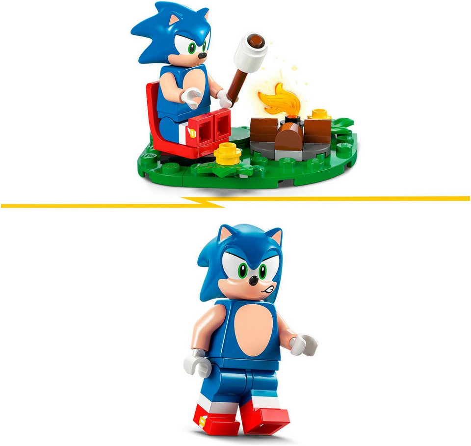 LEGO® Sonics Showdown am Lagerfeuer (77001), LEGO Sonic Konstruktionsspielsteine, (177 St), Made in Europe