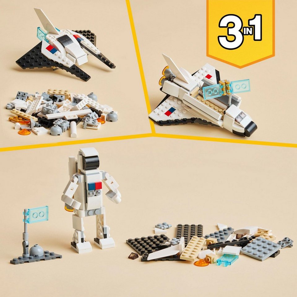 LEGO® Spaceshuttle (31134), LEGO® Creator 3in1 Konstruktionsspielsteine, (144 St)