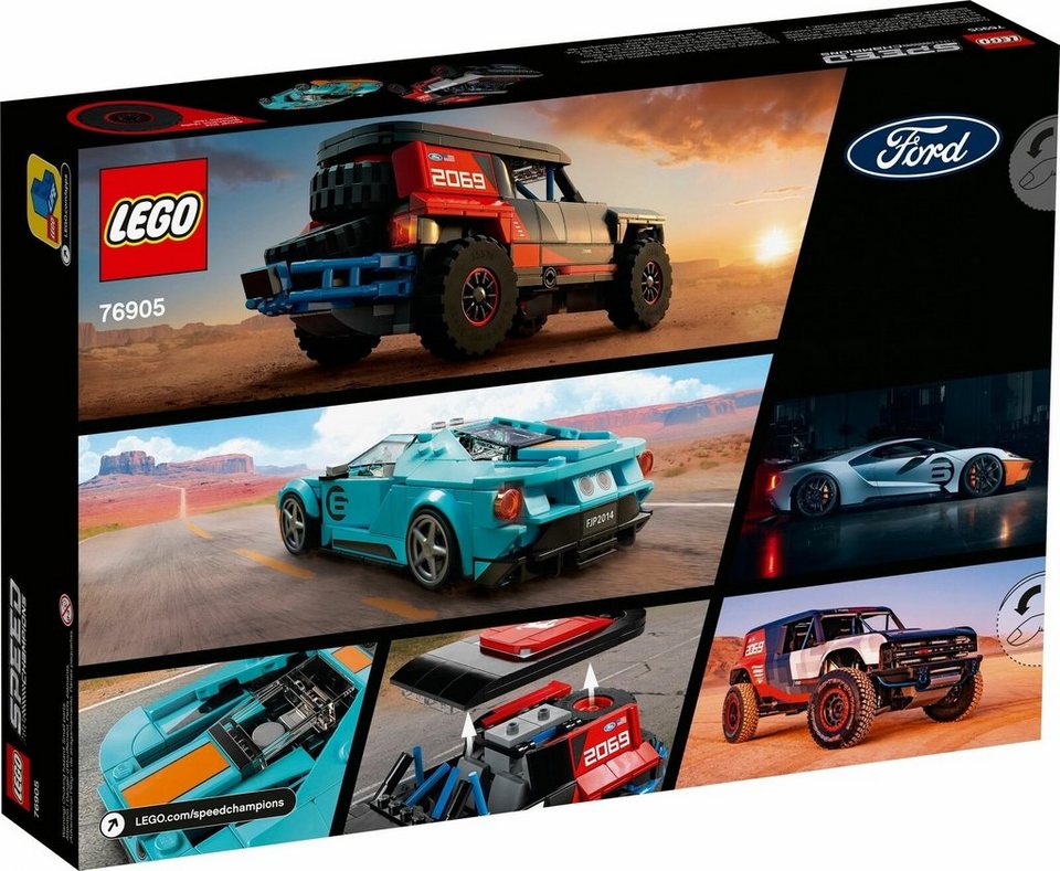 LEGO® Speed Champions 76905 Ford GT Heritage Edition und Bronco R Spielbausteine, (660 St)