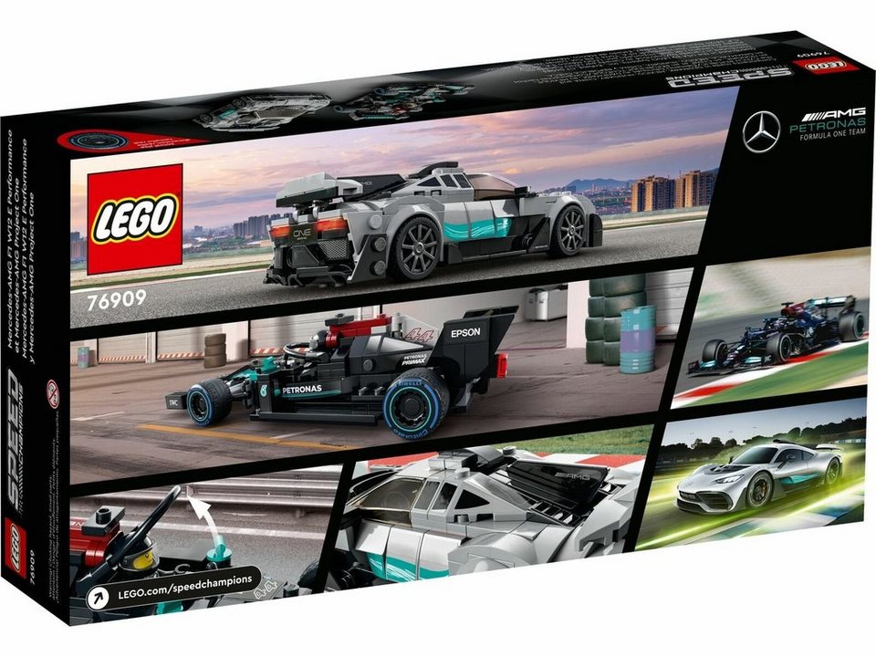 LEGO® Speed Champions 76909 F1 W12 E Performance & Mercedes-AMG Pro Spielbausteine, (564 St)