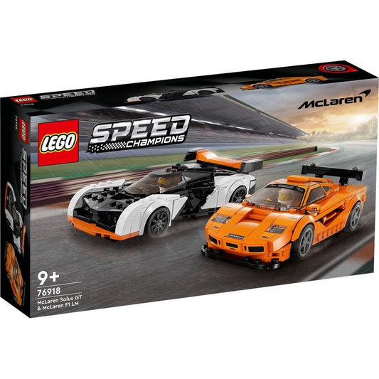 LEGO® Speed Champions 76918 - McLaren Solus GT & McLaren F1 LM Konstruktionsspielsteine, (581 St), Rennauto, Bau- und Spielset, für Kinder ab 9 Jahren