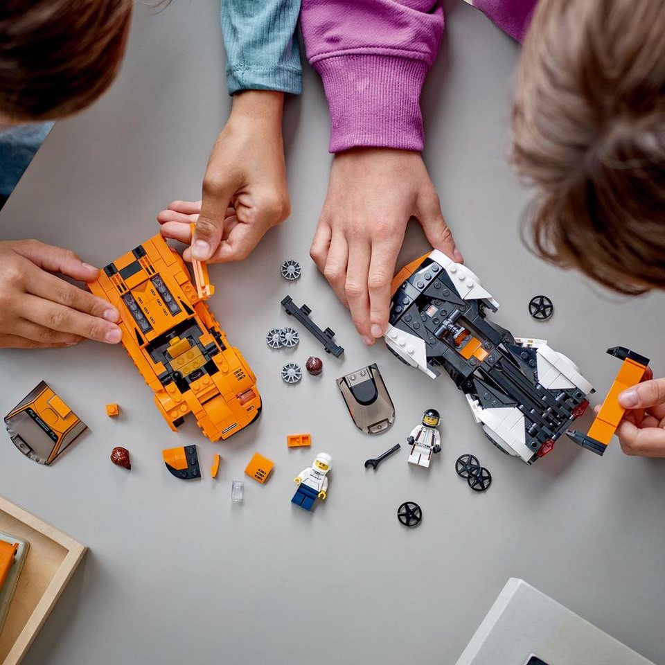 LEGO® Speed Champions 76918 - McLaren Solus GT & McLaren F1 LM Konstruktionsspielsteine, (581 St), Rennauto, Bau- und Spielset, für Kinder ab 9 Jahren