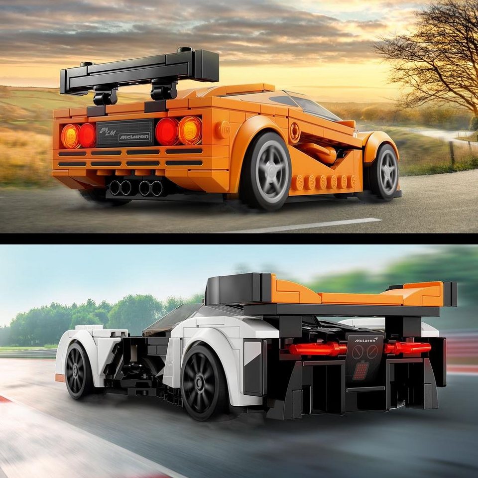 LEGO® Speed Champions 76918 - McLaren Solus GT & McLaren F1 LM Konstruktionsspielsteine, (581 St), Rennauto, Bau- und Spielset, für Kinder ab 9 Jahren