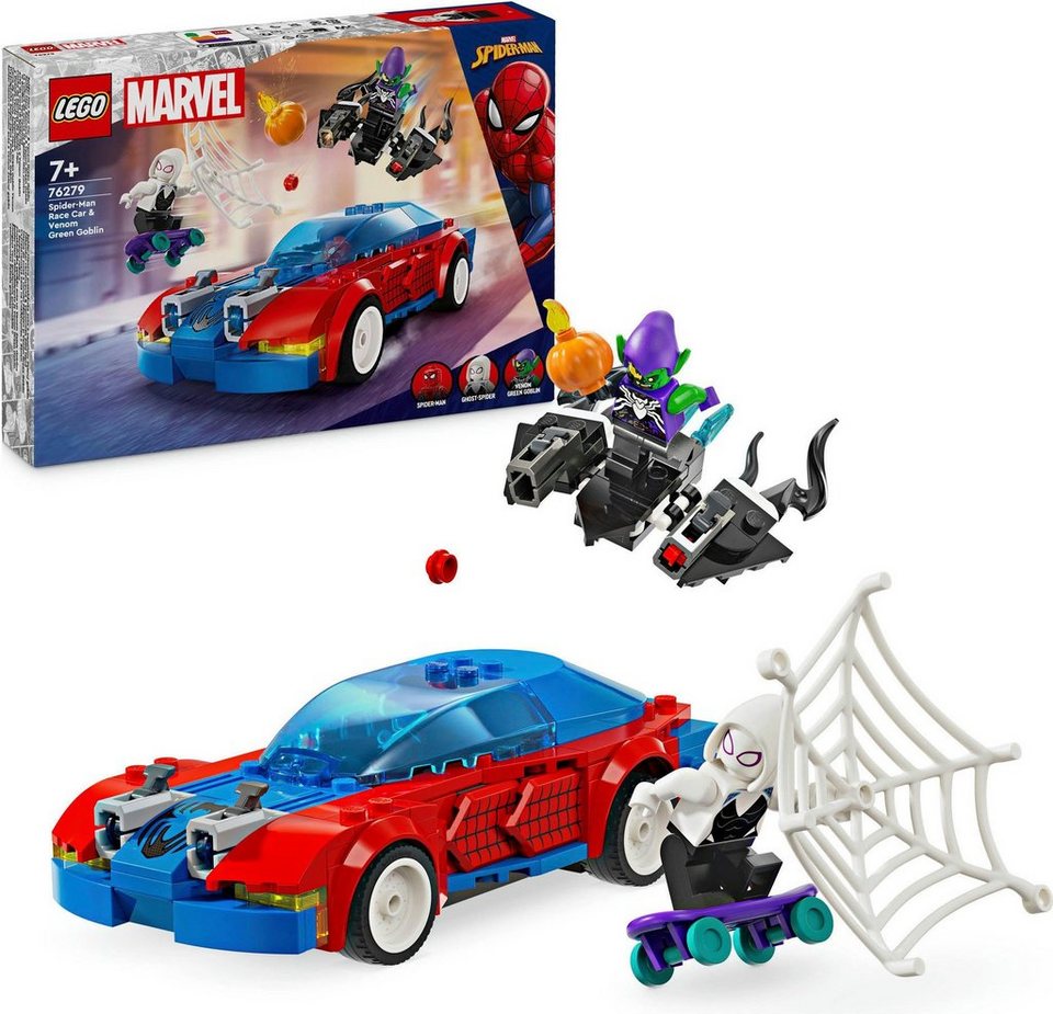 LEGO® Spider-Mans Rennauto & Venom Green Goblin (76279), LEGO Super Heroes Konstruktionsspielsteine, (227 St), Made in Europe