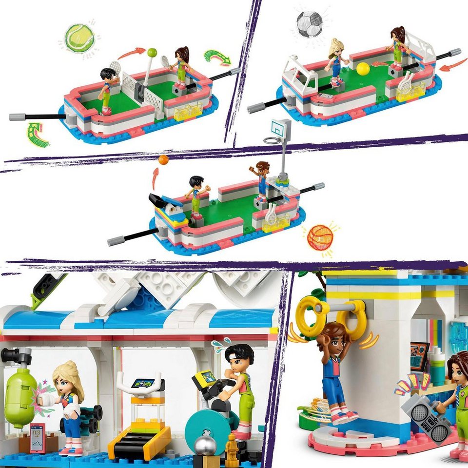 LEGO® Sportzentrum (41744), LEGO® Friends Konstruktionsspielsteine, (832 St), Made in Europe