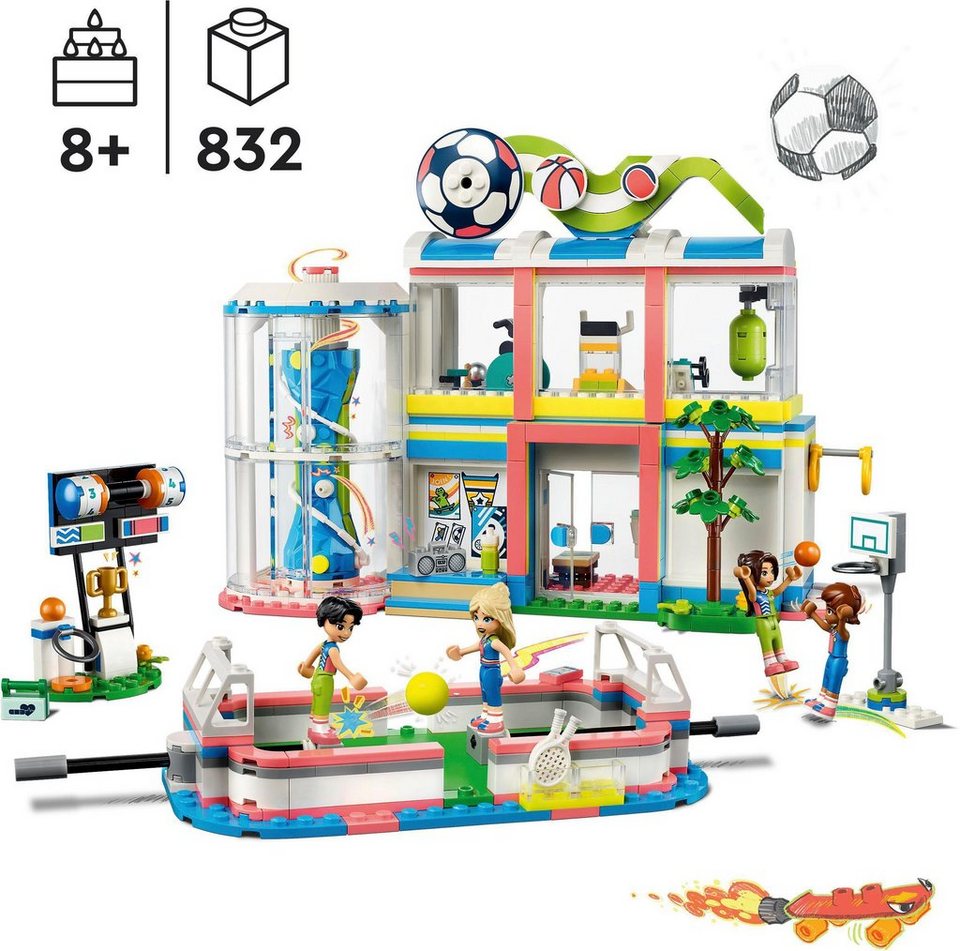 LEGO® Sportzentrum (41744), LEGO® Friends Konstruktionsspielsteine, (832 St), Made in Europe