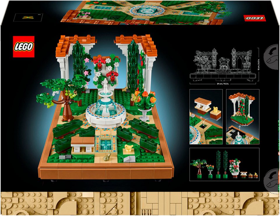 LEGO® Springbrunnengarten (10359), LEGO Icons Konstruktionsspielsteine, (1302 St), Made in Europe