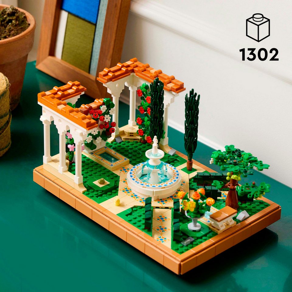 LEGO® Springbrunnengarten (10359), LEGO Icons Konstruktionsspielsteine, (1302 St), Made in Europe